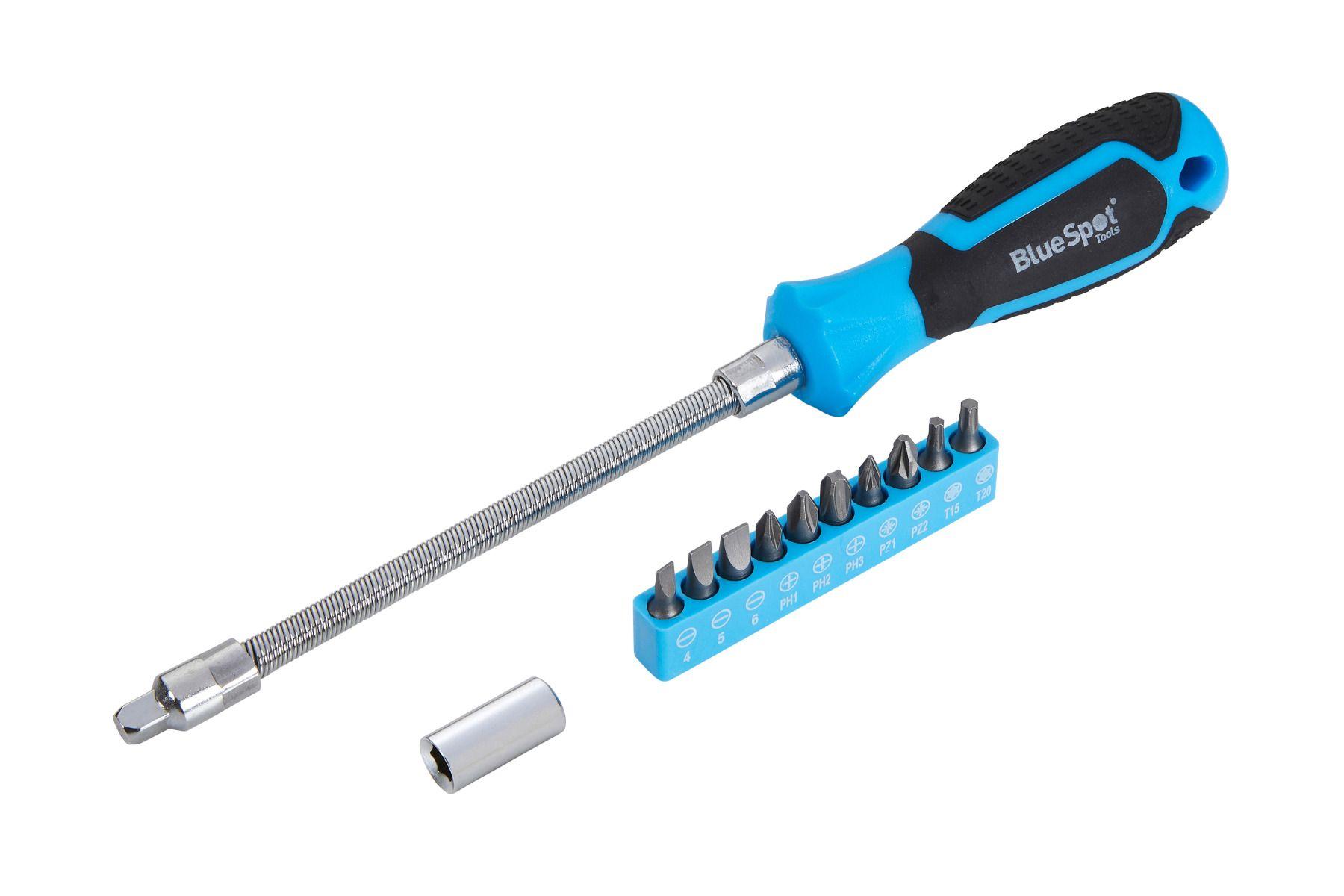 Blue Spot Tools 12PCE Flexy Screwdriver & Bit Set