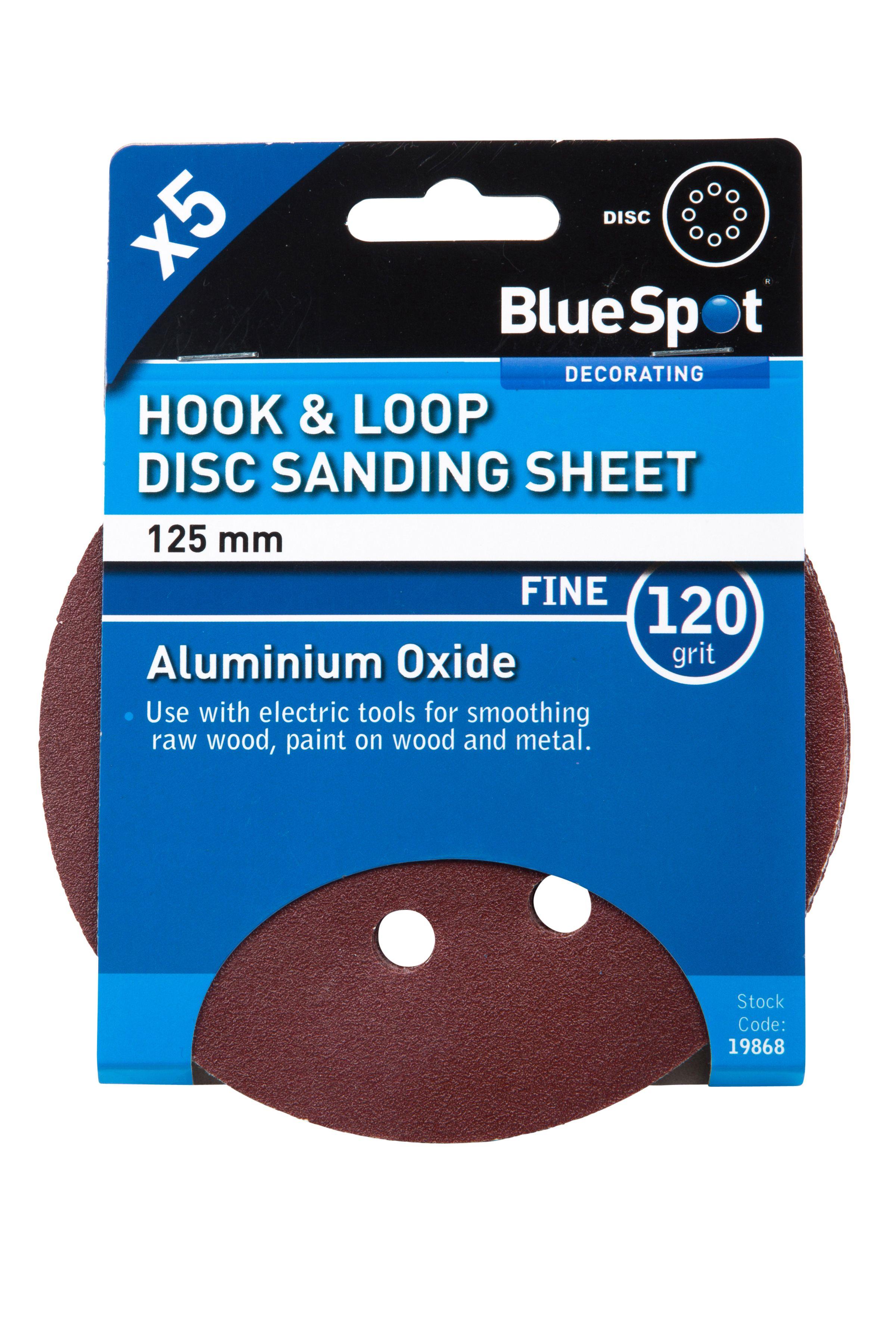 Blue Spot Tools 125mm 5 Pack 120 Grit Sanding Disc