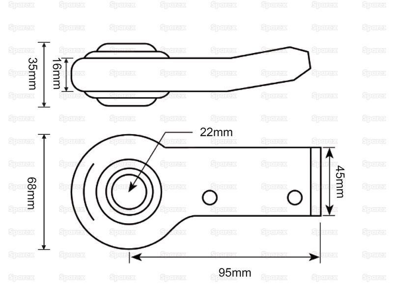 Lower Link Weld On Ball End (Cat. 1) LH