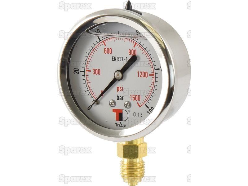 Hydraulic Pressure Gauge Ø63mm (0-100 Bar)