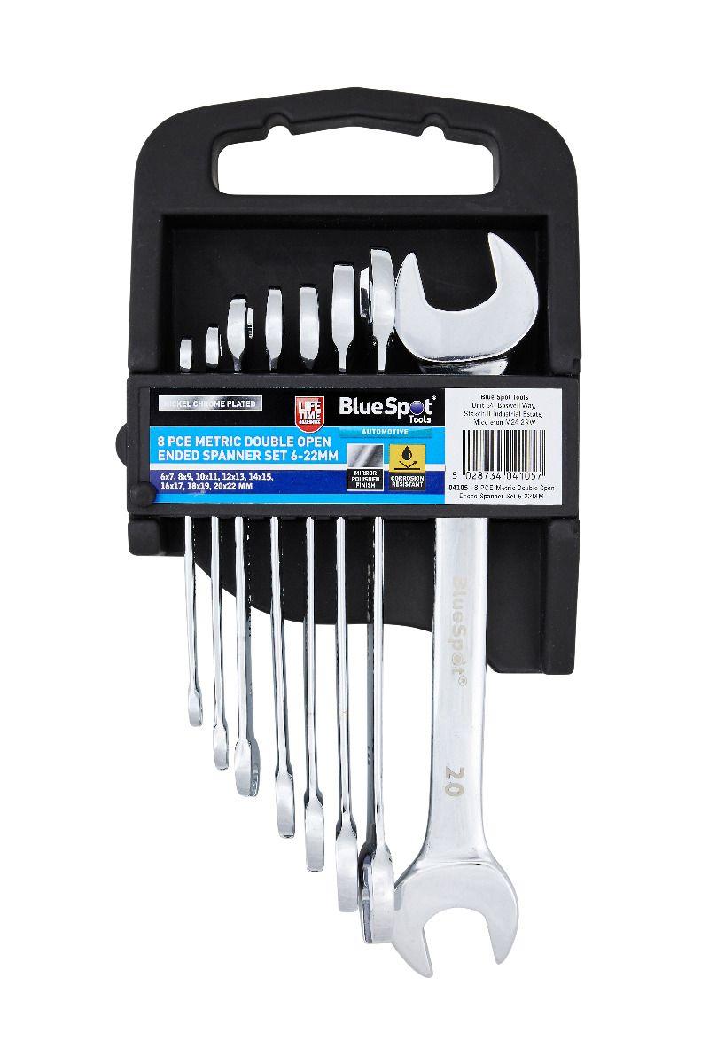 Blue Spot Tools 8 PCE Metric Double Open Ended Spanner Set 6-22mm