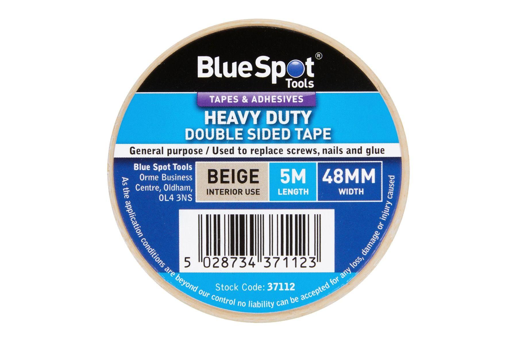 Blue Spot Tools Beige 48mm x 5M Heavy Duty Beige Double Sided Tape