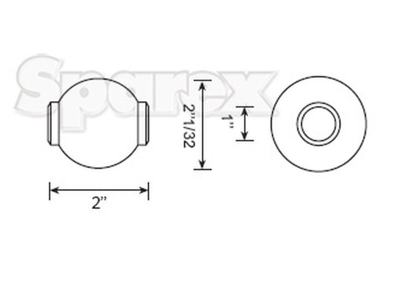 Top Link Balls (Cat. 2/2), (1pc. Agripak)
