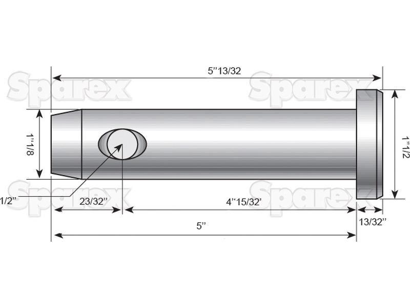 Lower link pin 28x113mm Cat. 2