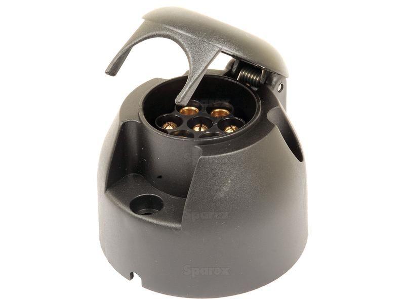 7 Pin Trailer Socket Female with Spade Connectors (Plastic) 12v