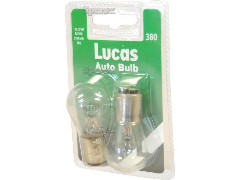 Halogen Stop/Tail Bulb, 12V, 5W, BAY15d Base Case IH, Lucas
