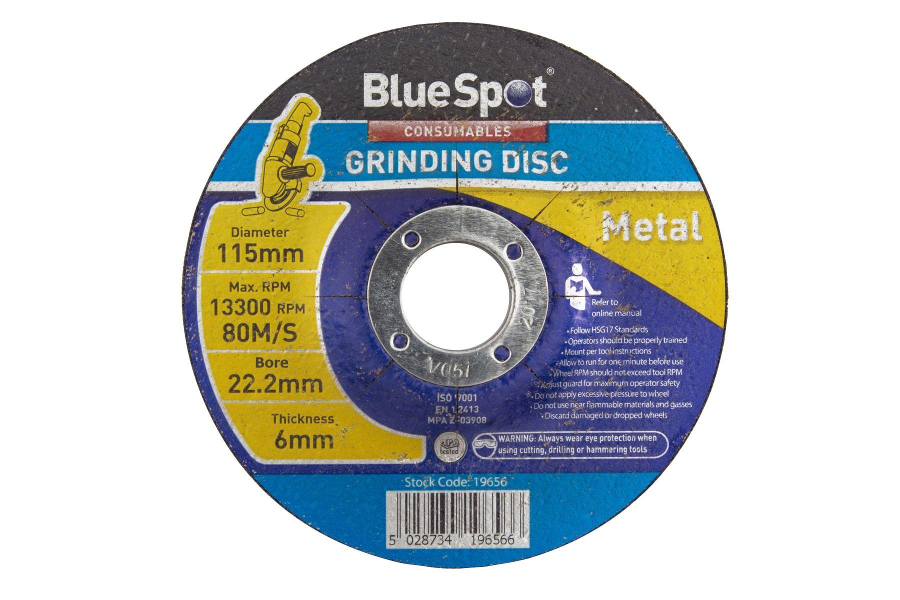 Blue Spot Tools 115mm (4.5") Metal Grinding Disc