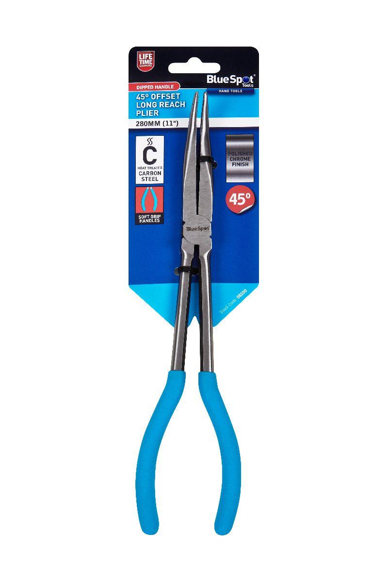 Blue Spot Tools 11" 45 Bent Long Reaxh Pliers