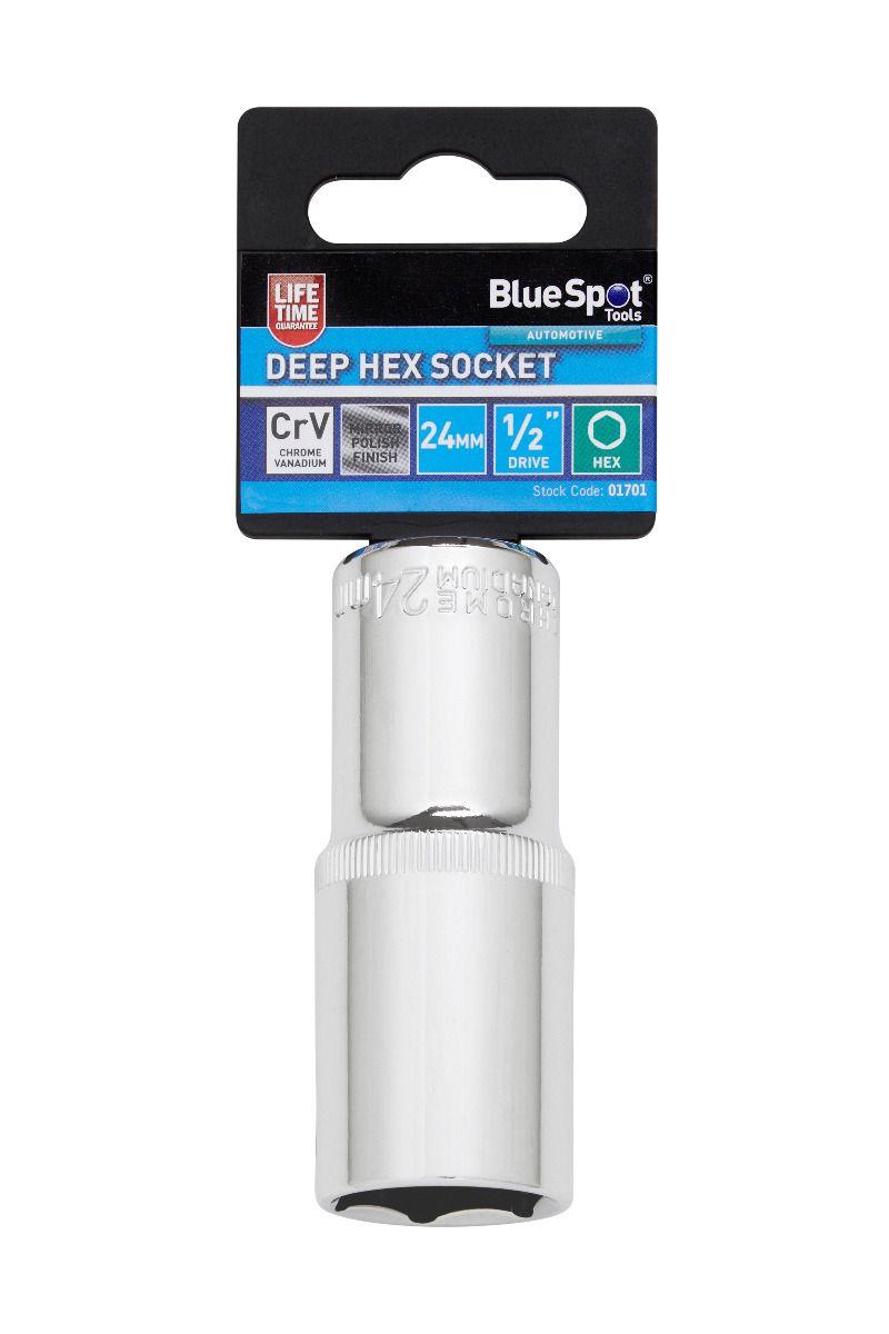 Blue Spot Tools Individual 24mm 1/2" Deep Hex Socket