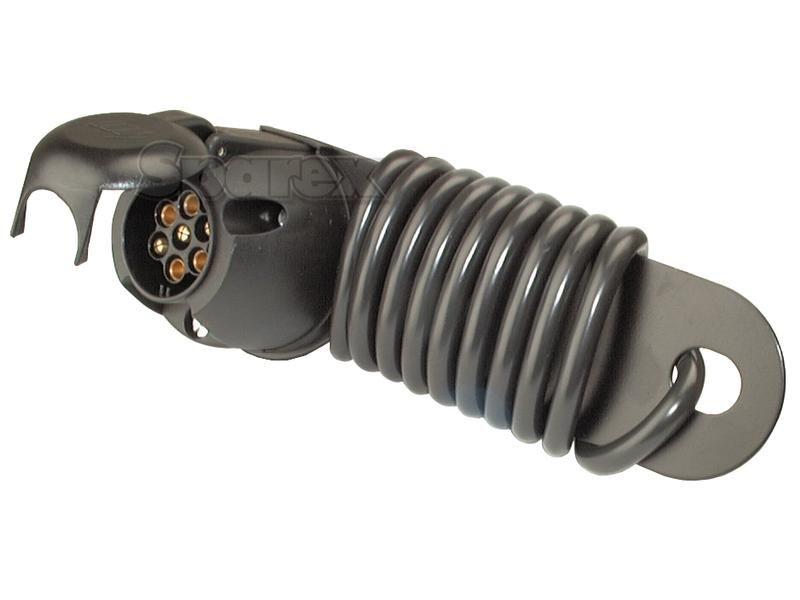 Prewired Single 7 Pin Socket & Plate Assembly 12v