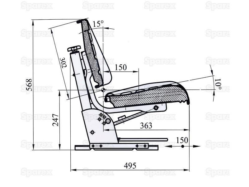 Sparex Seat Assembly