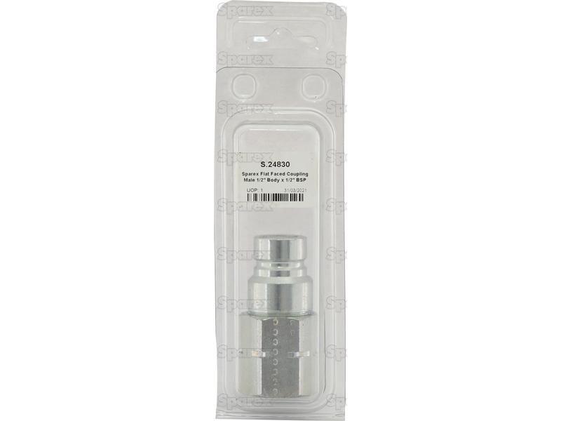 Sparex Flat Faced Coupling Male 1/2'' Body x 1/2'' BSP Female Thread (Agripak 1pc.)