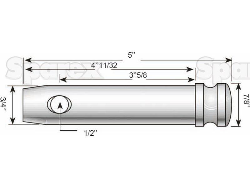 Top link pin & chain 19x76mm Cat. 1