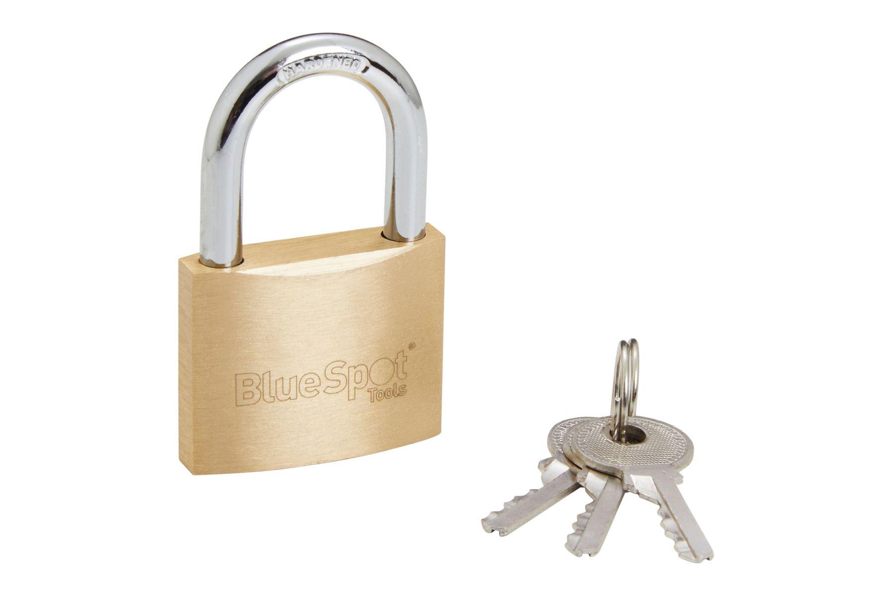 Blue Spot Tools 40MM Brass Padlock Double Locking