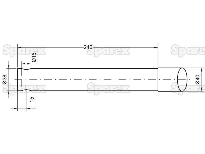 Straight Loader Tine | 1000mm for Manitou (197719)