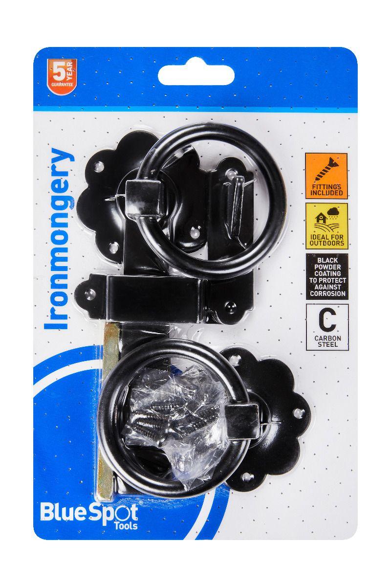 Blue Spot Tools Black Powder Coated Ring Latch 152mm