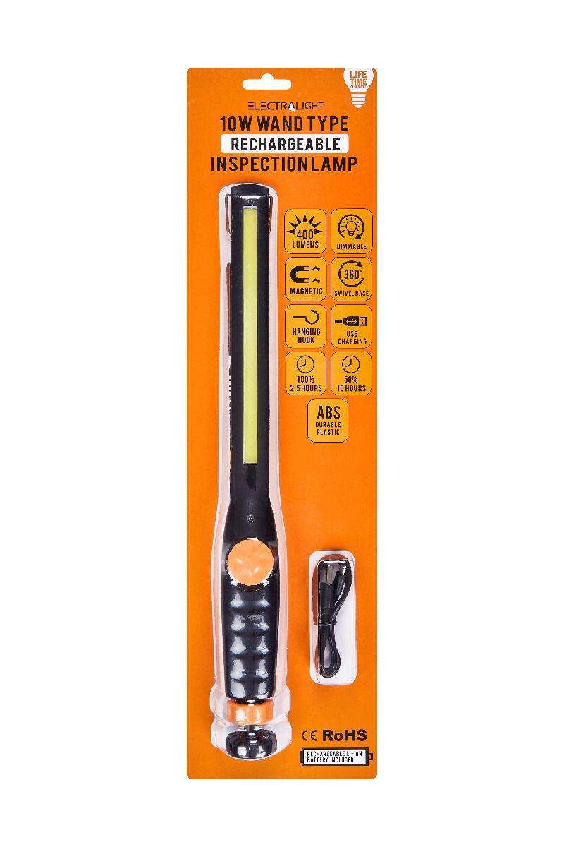 Electralight 10 Watt Wand Type Rechargeable Inspection Lamp (400 Lumens)
