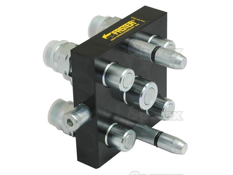 Faster Multiport Coupling - 5 Ports 3/8'' Body x M22 x 1.50 Metric Male Thread (Mobile Part) Faster S.p.A (2P506-0-5-S4 MC, 2P50605S4MC, 2P506-0-5-S4MC)