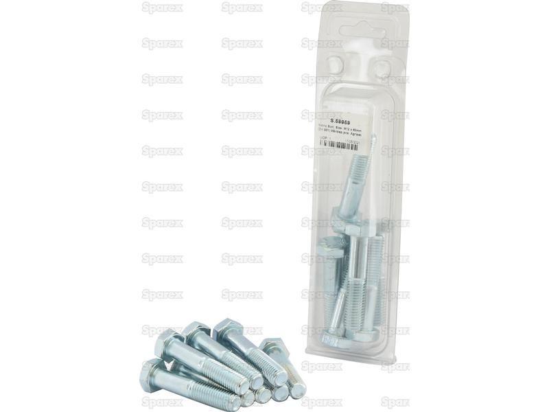 Metric Bolt, Size: M12 x 60mm (Din 931) 8 pcs. Agripak