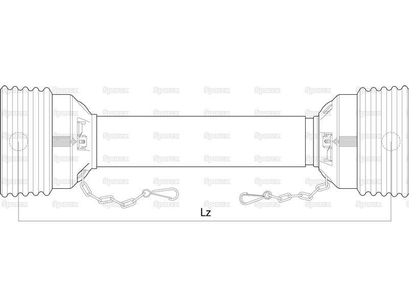 PTO Guard - Easylock, (Lz) Length: 710mm, Size: Medium.
