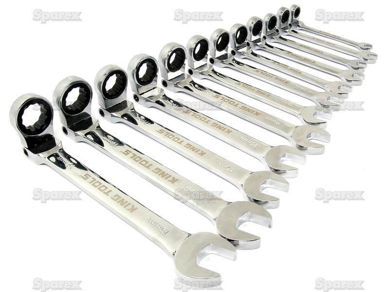 (12 pcs.) Flexible Reversible Gear Wrench Set