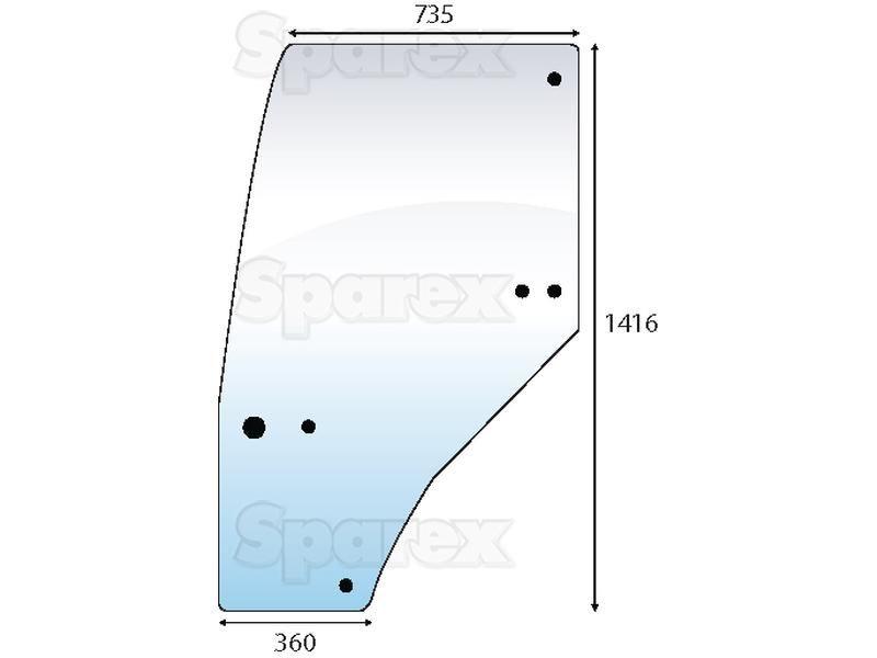 Door Glass LH for McCormick CX110