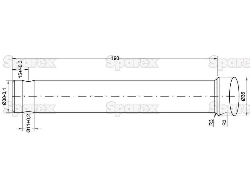 Straight Loader Tine | 820mm for Chilton, Fournial, Mailleux