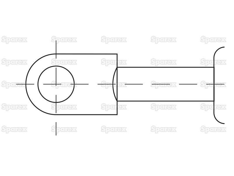 320mm Gas Strut, tapered metal eyelet fittings | for Zetor