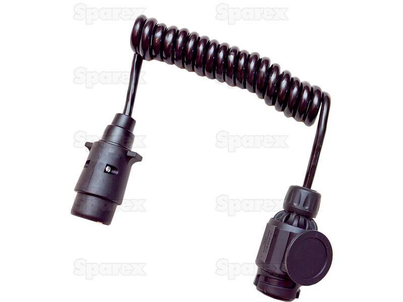 Spiral Extension Cable 7M, 7 / 13 Pin, Male / Male