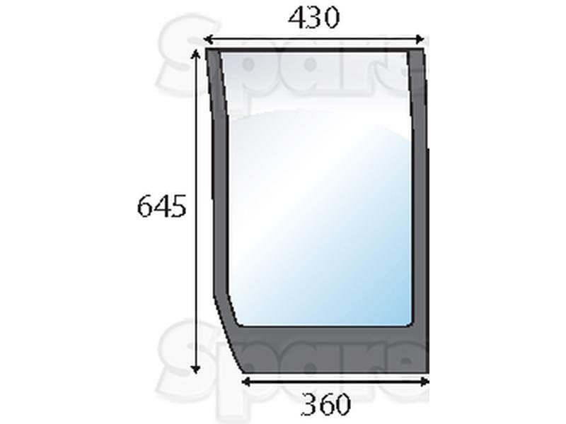 Lower Front Glass LH for Case IH, Ford New Holland
