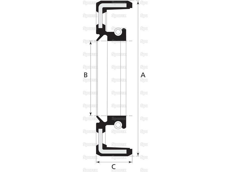 Metric Rotary Shaft Seal, 55 x 82 x 9mm for Massey Ferguson 383LX