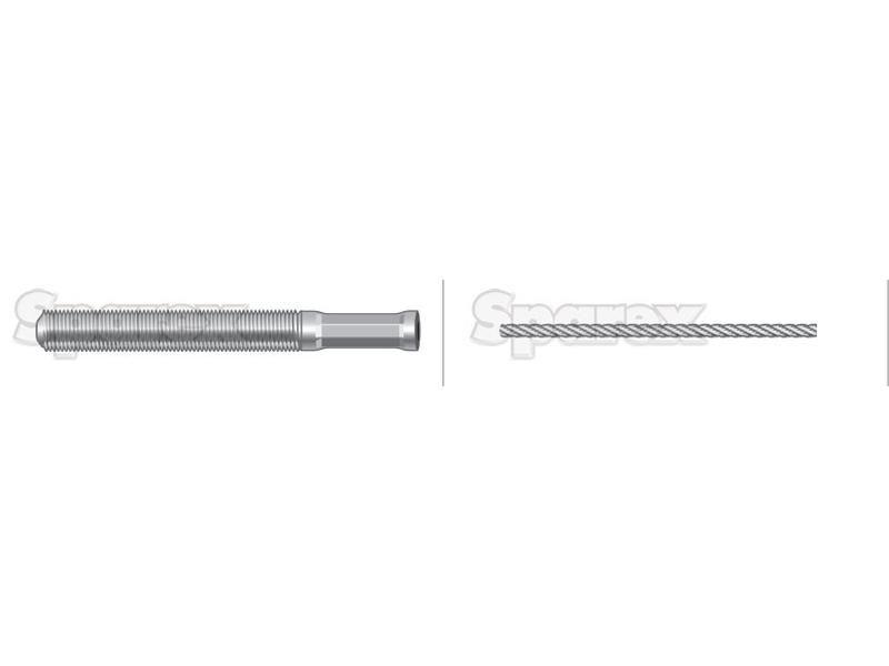 Foot Throttle Cable - Length: 1165mm, Outer cable length: 1000mm. for Steyr M9086