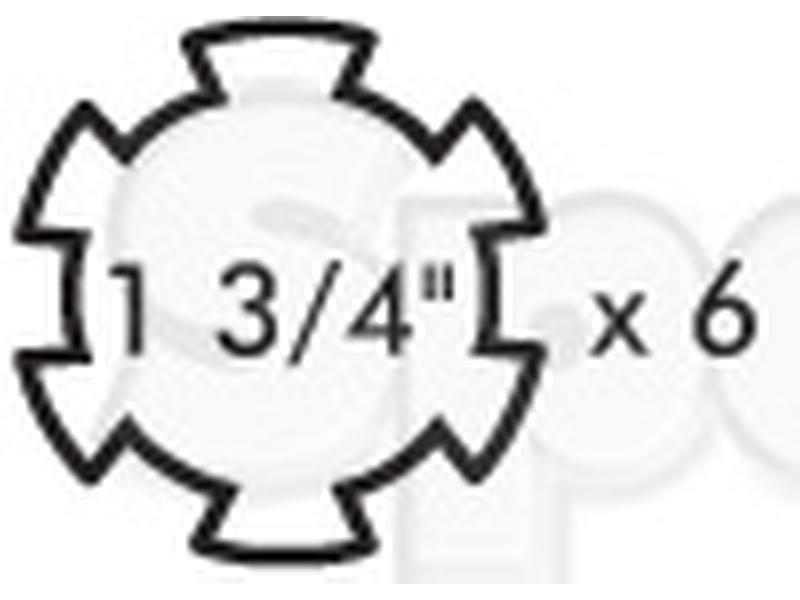 PTO Yoke - Quick Release (U/J Size: 36 x 89mm) Size: 1 3/4''-6 Spline La Magdalena, Walterscheid