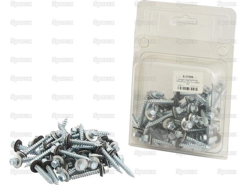 Hexagon Head Self Fixing (TEK) Screw, Size: 6.3 x 45mm (Din 7504K)