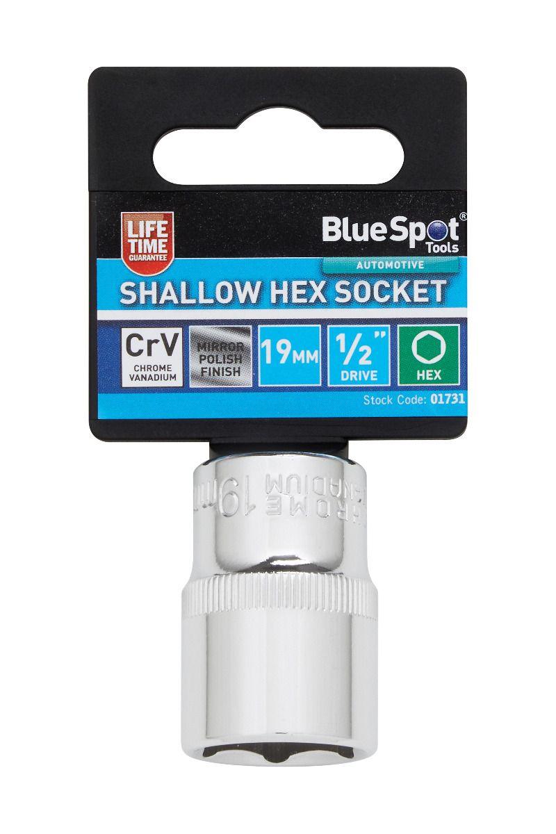 Blue Spot Tools Individual 19mm 1/2" Shallow Hex Socket