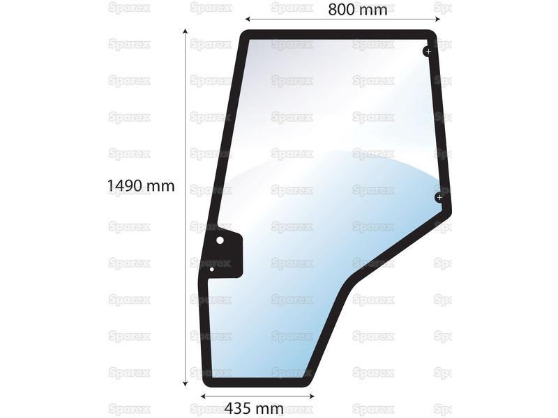 Door Glass LH for Massey Ferguson