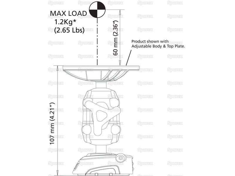 ROKK™ Mini Surface Mount ROKK mini.-Scanstrut (RLS-401)