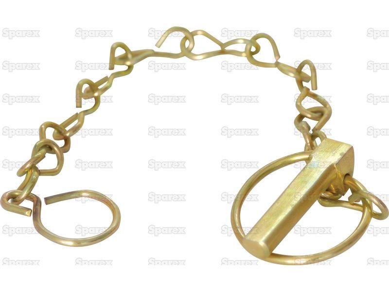 Round Linch Pin, Chain & Bracket Assembly, Pin Ø10mm