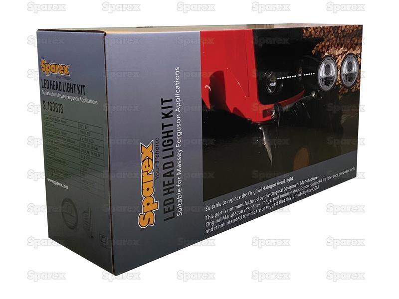 LED Head Light Kit, Interference: Class 3, LH (LH Dip), 1560 - 2760 Lumens, 10-30V for Massey Ferguson