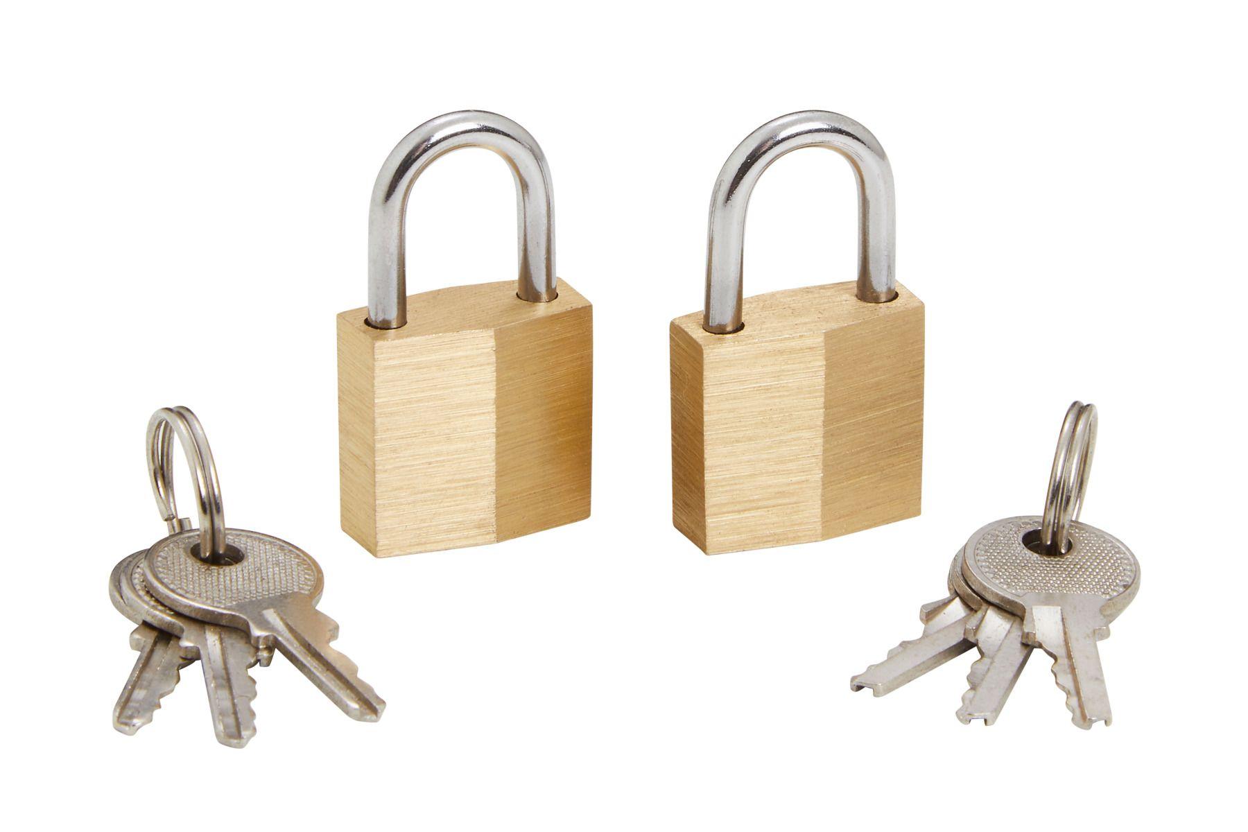Blue Spot Tools 2 X 20MM Brass Padlock Keyed Alike