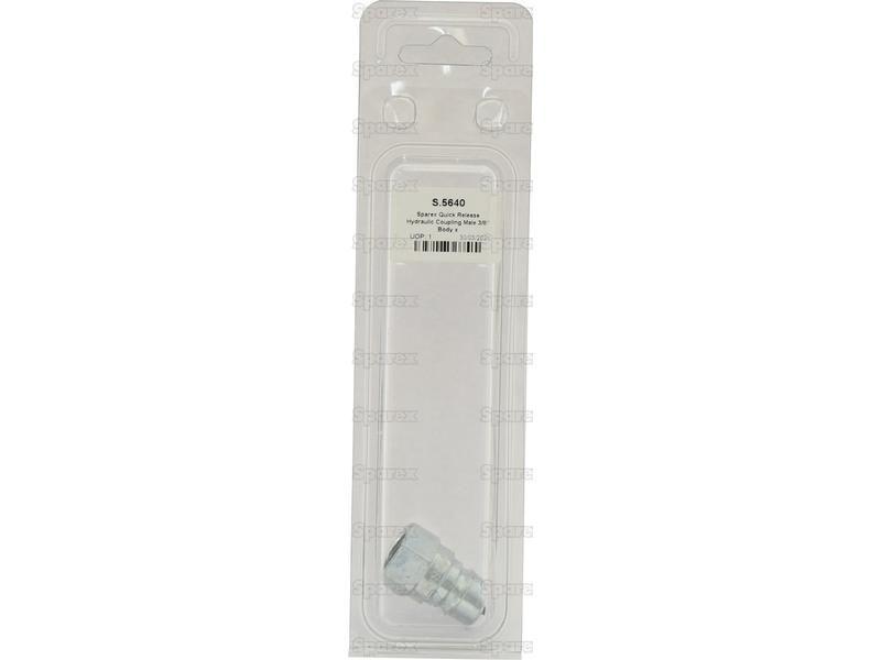 Sparex Quick Release Hydraulic Coupling Male 3/8'' Body x 3/8'' BSP Female Thread (Agripak 1pc.)