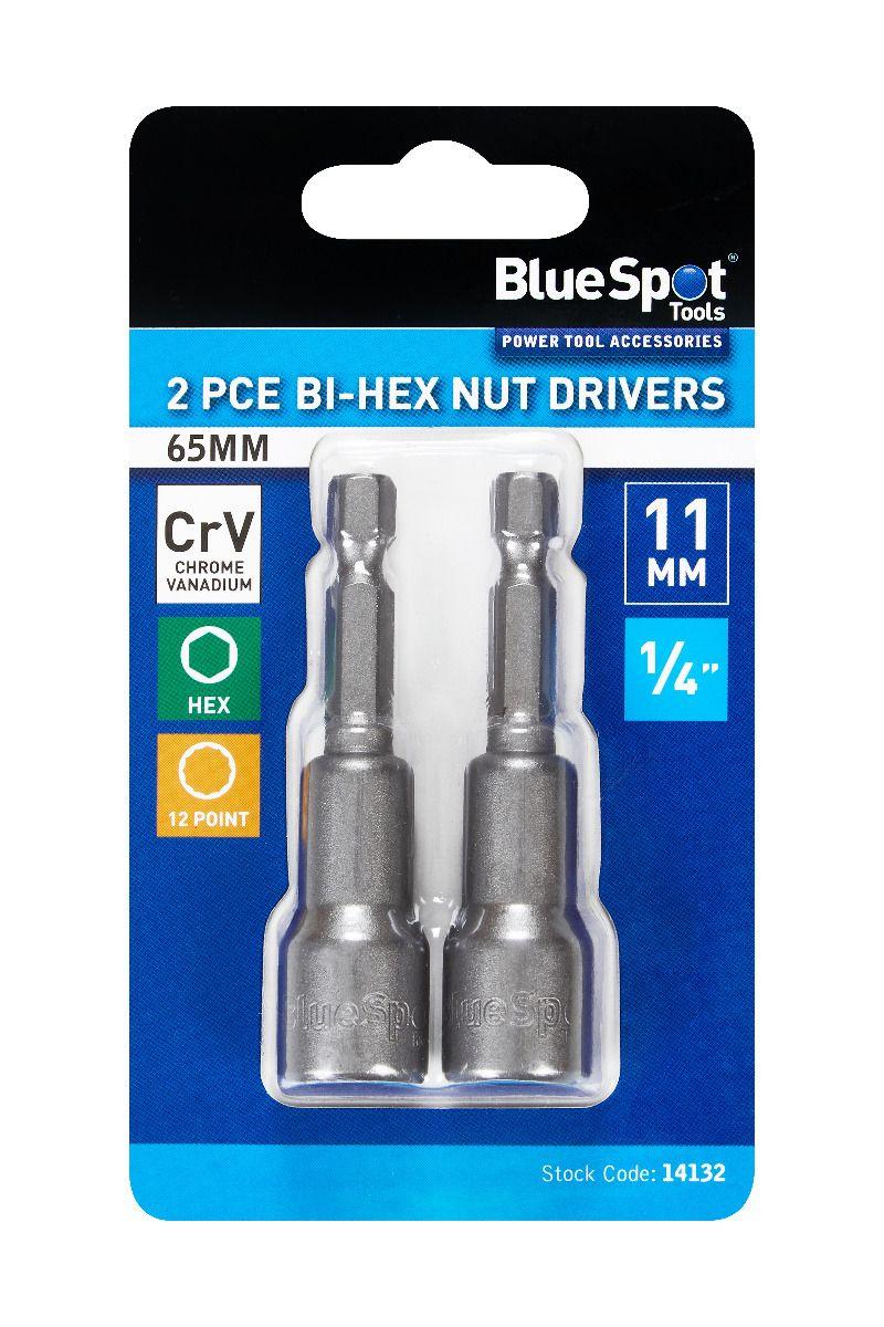 Blue Spot Tools 2PCE 11MM Bi-Hex Magnetic Nut Setter