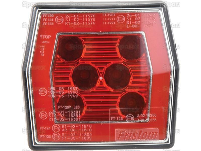 LED Rear Combination Light, Function: 2, Tail / Fog, RH & LH, 12-36V