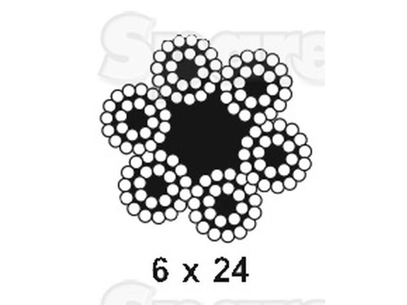 Wire Rope With Nylon Core - Steel, Ø12mm x 110M