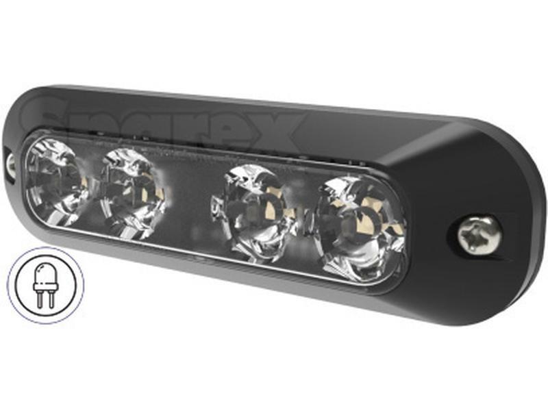 Directional Hazard LED, 4 LEDs, Light Colour: Clear