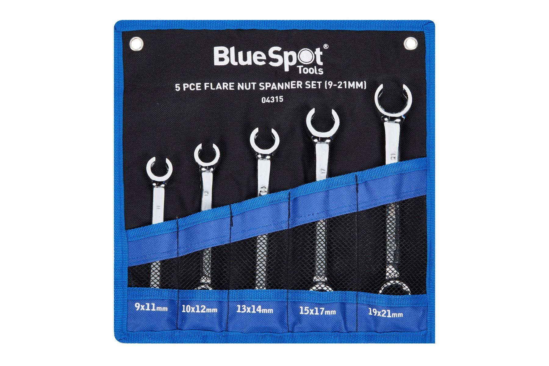 Blue Spot Tools 5 PCE Flare Nut Spanner Set (9-21mm)