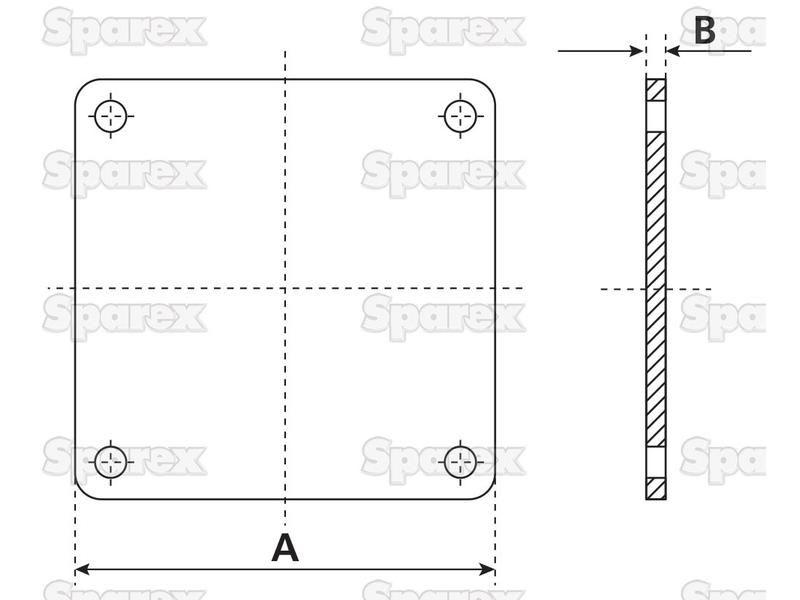 Weld on Square Flange 8'' (200mm) (Non Galvanised)