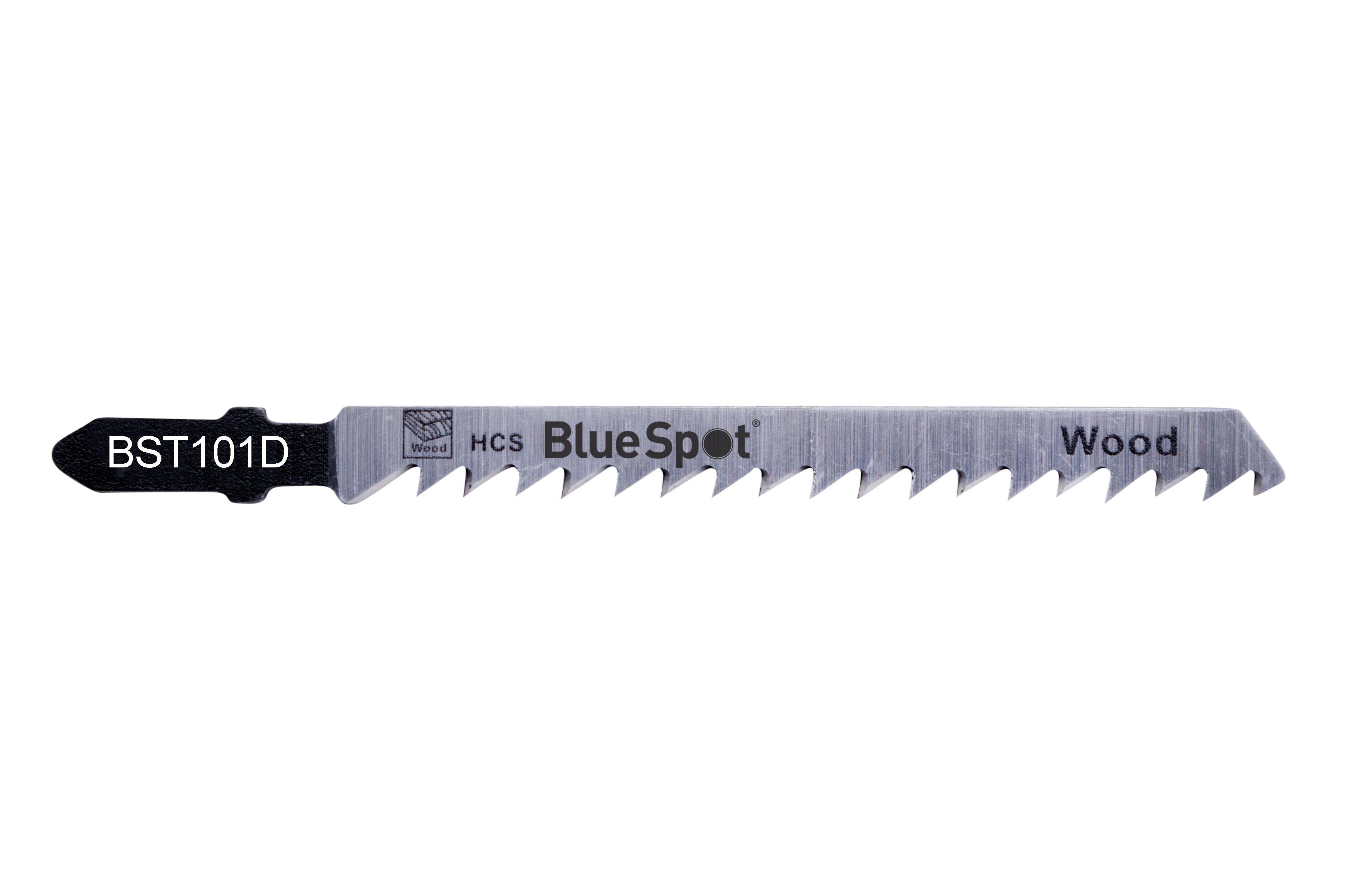 Blue Spot Tools 5 PCE HCS Fast Cut Jigsaw Blades For Wood (6 TPI)