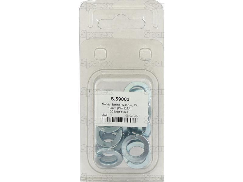 Metric Spring Washer, ID: 12mm (Din 127A) 20 pcs. Agripak