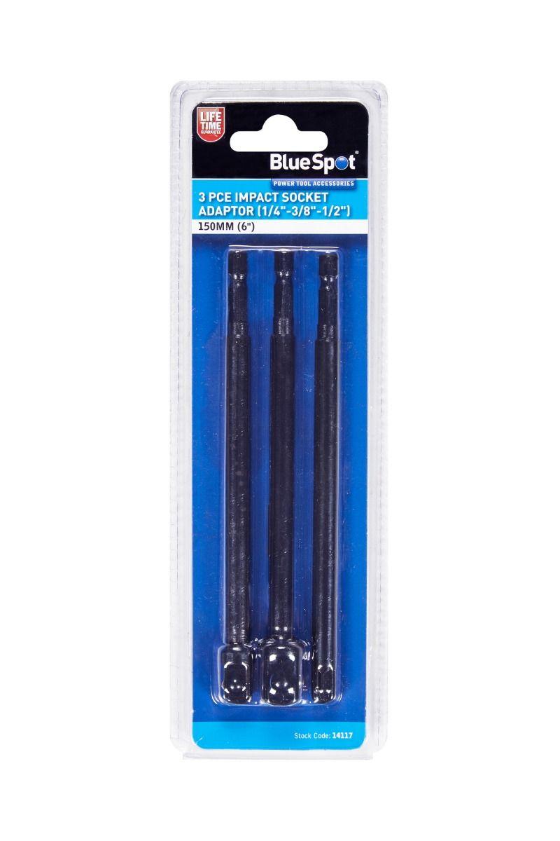 Blue Spot Tools 3 PCE 150mm (6") Impact Socket Adaptor (1/4"-3/8"-1/2")